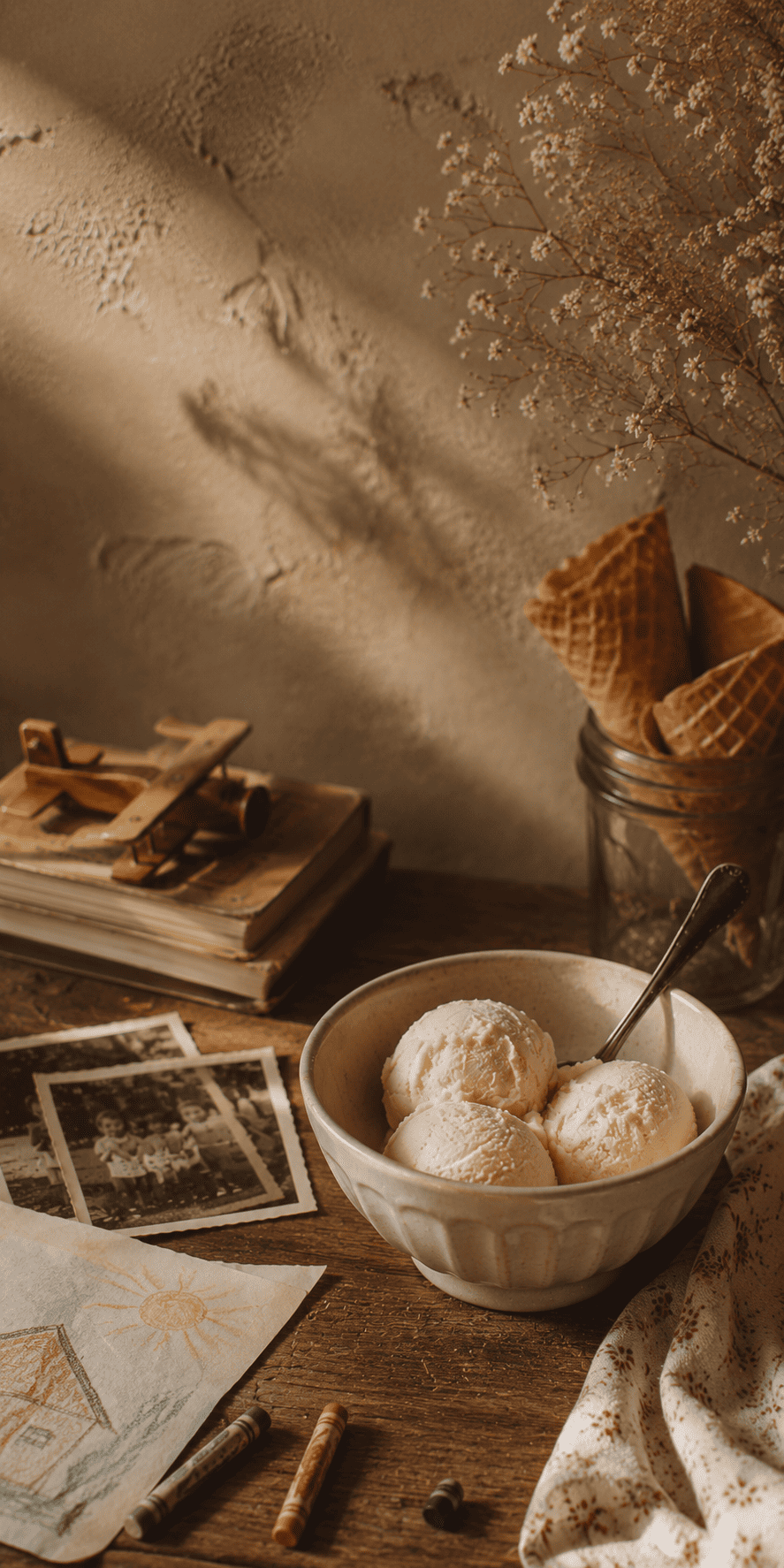 la glace autour de souvenirs d'enfance