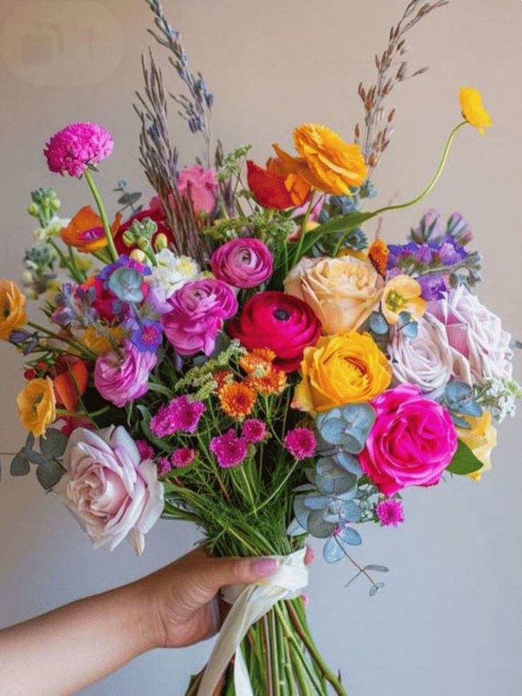 Bouquet de fleurs de saison printanières